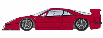【クリックで詳細表示】アイドロン ハンドメイド モデルカー 1/43 フェラーリ F40 GTE/96 ストリート 2nd ver. レッド[メイクアップ]《在庫切れ》