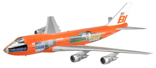 【クリックで詳細表示】ドラゴンカットアウェイモデル 塗装済完成品 1/144 ブラニフ航空 フライングカラー BI 747-100[アオシマ]《在庫切れ》