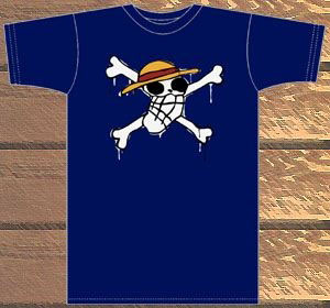 【クリックで詳細表示】From TV animation ワンピース ルフィの海賊旗Tシャツ/ネイビー-XS[コスパ]《在庫切れ》