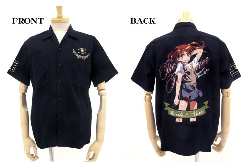 とある科学の超電磁砲(レールガン)白井黒子刺繍ワークシャツ/ブラック-XL　GEE！限定