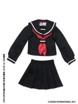 【クリックで詳細表示】ピュアニーモ XSサイズ PNXSセーラー服セット ネイビー×ネイビー(ドール用衣装)[アゾン]《在庫切れ》