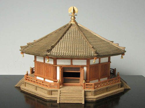 【クリックで詳細表示】小林工芸 木製建築模型キット 1/100 法隆寺 夢殿[小林工芸]《在庫切れ》