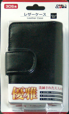 【クリックで詳細表示】3DS用 レザーケース ブラック[デイテル・ジャパン]《取り寄せ※暫定》