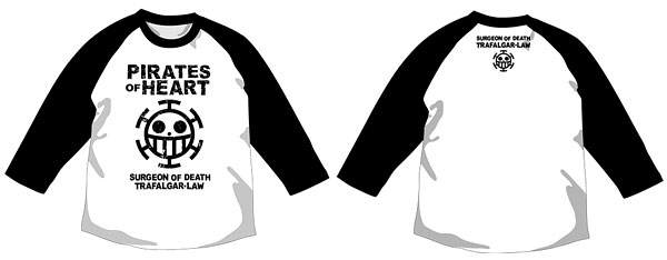 【クリックで詳細表示】From TV animation ワンピース ハートの海賊団 ラグランTシャツ/ホワイト×ブラック-M[コスパ]《在庫切れ》