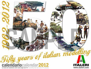 【クリックでお店のこの商品のページへ】イタレリ50周年記念カレンダー 2012年版[タミヤ]《在庫切れ》