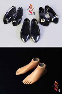 【クリックで詳細表示】1/6 カジュアルシューズセット ブラック(ドール用小物)[Especially]《在庫切れ》