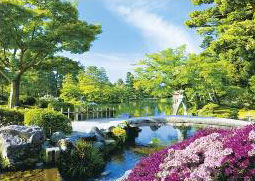 【クリックで詳細表示】ジグソー 四季の詩 兼六園 -つつじ咲く季節- 1000ピース(12-32)[やのまん]《在庫切れ》