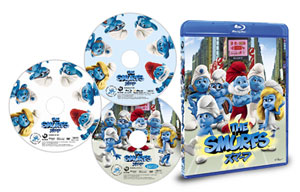 【クリックで詳細表示】BD＋DVD スマーフ 3D/2D Blu-ray＆DVDセット 特典DVD付き3枚組 [角川書店]《取り寄せ※暫定》