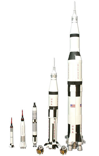 【クリックで詳細表示】1/200 アメリカ宇宙開発史ロケットセット プラモデル(再販)[AMT]《取り寄せ※暫定》