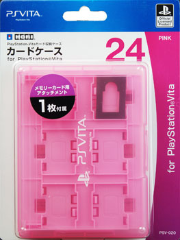 【クリックでお店のこの商品のページへ】PS Vita用 カードケース24 for PS Vita【ピンク】[ホリ]《在庫切れ》
