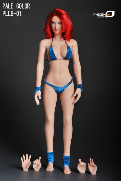 【クリックでお店のこの商品のページへ】PLLB-01 1/6シームレス女性素体 ビキニ ビッグブレスト(ペールカラー)[ファイセン・リミテッド]《在庫切れ》Phicen PLLB-01 Bikini big breast Seamless female bodies(Pale color)
