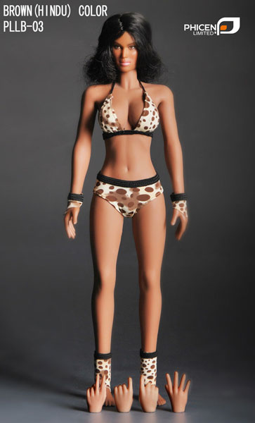【クリックで詳細表示】PLLB-03 1/6シームレス女性素体 ビキニ ビッグブレスト(ブラウンカラー)[ファイセン・リミテッド]《在庫切れ》Phicen PLLB-03 Bikini big breast Seamless female bodies(Brown-HINDU color)