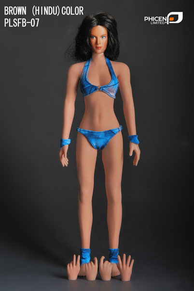 【クリックで詳細表示】PLSB-07 1/6シームレス女性素体 ビキニ スモールブレスト(ブラウンカラー)[ファイセン・リミテッド]《在庫切れ》Phicen PLSB-07 Bikini small breast Seamless female bodies(Brown-HINDU color)