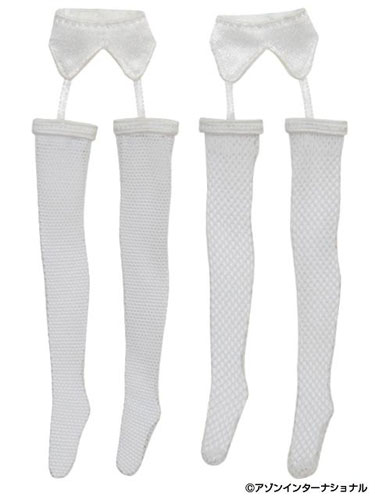 【クリックで詳細表示】ピコニーモ用ウェア 1/12 ガーターベルトストッキング2種セット ホワイト(ドール用衣装)[アゾン]《取り寄せ※暫定》