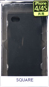【クリックでお店のこの商品のページへ】SQUARE iPhone4/4S共用 デザインジャケット ブラック(PDA-02BK)[グルマンディーズ]《在庫切れ》