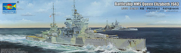 【クリックで詳細表示】1/350 イギリス海軍戦艦 HMS クィーン・エリザベス プラモデル(再販)[トランペッターモデル]《取り寄せ※暫定》