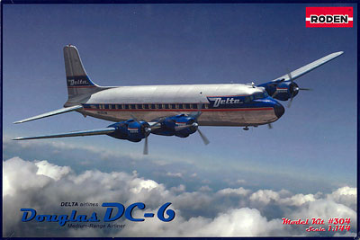 【クリックで詳細表示】ウクライナ・ローデン社 プラモデル 1/144 ダグラスDC-6四発旅客機1950年代[バウマン]《在庫切れ》