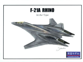 【クリックでお店のこの商品のページへ】プラモデル 1/144 F-21A Rhino Arche-Type オリジナル戦闘機[青空モデル]《取り寄せ※暫定》