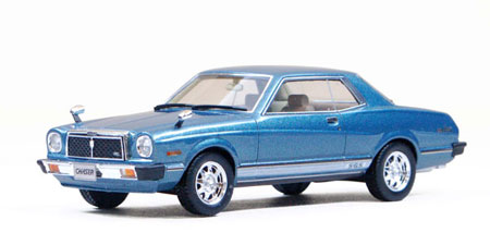 【クリックで詳細表示】ハイストーリー レジン製 1/43 ピーコック ブルーM TOYOTA CHASER HARDTOP SGS (1978)[インターアライド]《在庫切れ》