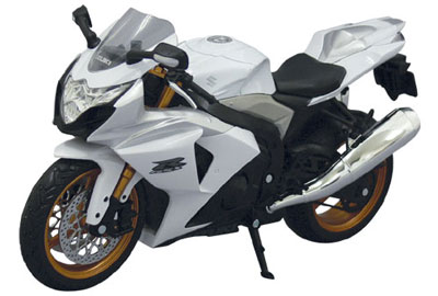 【クリックで詳細表示】完成品バイクモデル 1/12 スズキ GSX R1000(ホワイト)[スカイネット]《取り寄せ※暫定》