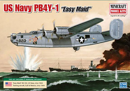 【クリックで詳細表示】ミニクラフト プラモデル 1/144 WW.II アメリカ海軍 PB4Y-1 リベレーター ＂イージー メイド＂[プラッツ]《取り寄せ※暫定》