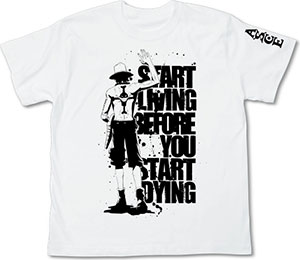 From TV animation ワンピース 去り行くエースTシャツ/ホワイト-M