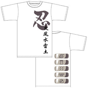 【クリックで詳細表示】NARUTO -ナルト- 忍び五大国ハチガネTシャツ/ホワイト-M[コスパ]《12月予約※暫定》