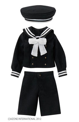 【クリックで詳細表示】ピュアニーモ XSサイズ PNXS ギムナジウムセーラー服セット ブラック×ブラック(ドール用衣装)[アゾン]《在庫切れ》