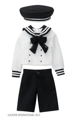 【クリックで詳細表示】ピュアニーモ XSサイズ PNXS ギムナジウムセーラー服セット ブラック×オフホワイト(ドール用衣装)[アゾン]《在庫切れ》