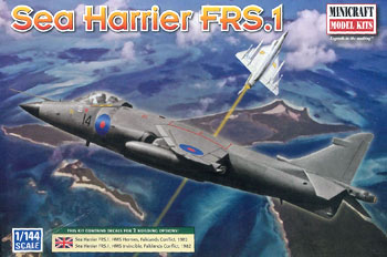 【クリックで詳細表示】ミニクラフト プラモデル 1/144 イギリス海軍 ホーカー シー ハリアー FRS.1[プラッツ]《取り寄せ※暫定》