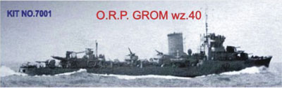 【クリックで詳細表示】ポーランド・ニコモデル レジンキット 1/700 ポーランド駆逐艦グローム1940[バウマン]《11月予約※暫定》
