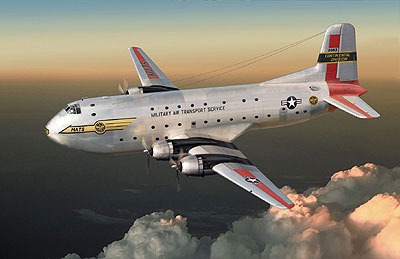 【クリックで詳細表示】ウクライナ・ローデン プラモデル 1/144 ダグラスC-124AグローブマスターII空軍輸送機[バウマン]《在庫切れ》