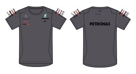 【クリックで詳細表示】メルセデスAMGペトロナス チーム 2013年モデル Tシャツ (キッズ) グレー Sサイズ[BRANDON]《在庫切れ》