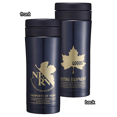 【クリックで詳細表示】EVA＆LOGOS 2重構造ステンレスエコマイボトル(350ml) ブラックメタリック TYPE：GOLD(新世紀エヴァンゲリオン)[永知]《在庫切れ》
