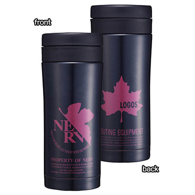 【クリックで詳細表示】EVA＆LOGOS 2重構造ステンレスエコマイボトル(350ml) ブラックメタリック TYPE：RED(新世紀エヴァンゲリオン)[永知]《在庫切れ》