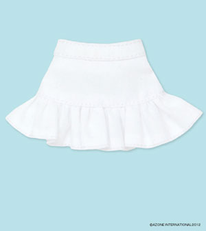 【クリックで詳細表示】ピュアニーモ XSサイズ PNXSフリルティアードスカート ホワイト(ドール用衣装)[アゾン]《取り寄せ※暫定》