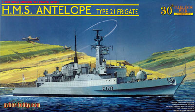 【クリックで詳細表示】サイバーホビー プラモデル 1/700 イギリス海軍 21型フリゲート アンテロープ[プラッツ]《発売済・在庫品》