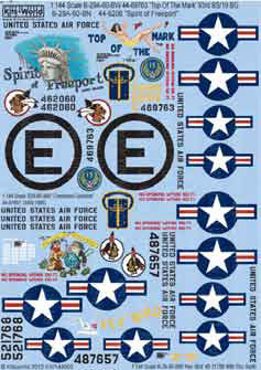 【クリックで詳細表示】KW144008 1/144 米陸軍 B-29 スーパーフォートレス デカールセット[キッツワールド]《取り寄せ※暫定》