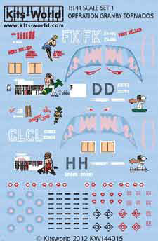 【クリックで詳細表示】KW144015 1/144 英空軍 パナヴィア・トーネードGR.1 デカールセット1[キッツワールド]《在庫切れ》