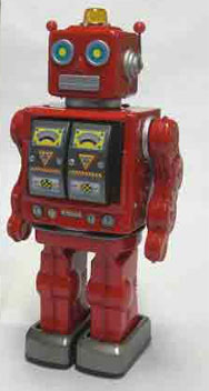 Tin robot made by Star Strider red [tin shop] 