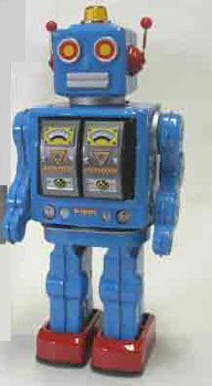 Tin robot made by Star Strider blue [tin shop] 