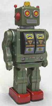 Tin robot made by Star Strider green [tin shop] 