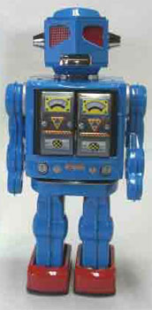 Tin robot made by meteor blue Genie [tin shop] 