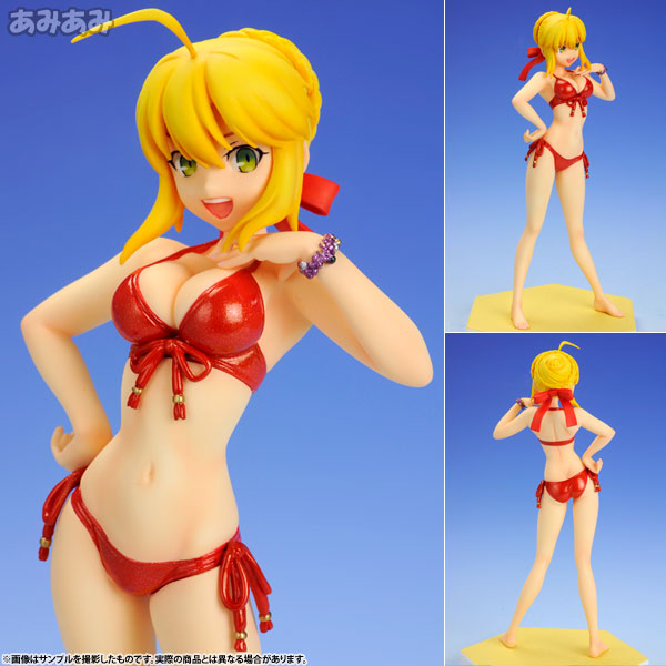 BEACH QUEENS Fate/EXTRA セイバー【フェイト/エクストラVer.】 red edition 1/10 完成品フィギュア[WAVE]《０９月予約》