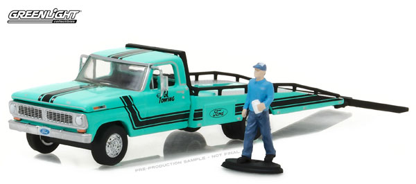 1/64 1967-72 Ford F-350 Ramp Truck with Truck Driver Figure アニメ・キャラクターグッズ新作情報・予約開始速報