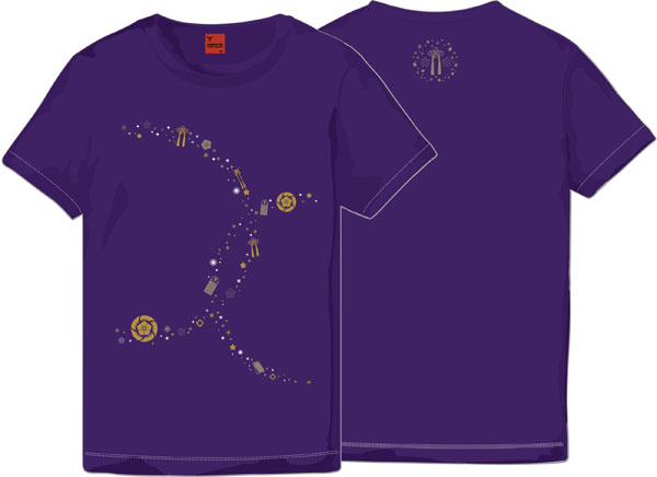 刀剣乱舞-ONLINE- Tシャツ へし切長谷部 パープル L(レディース)