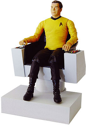 【クリックで詳細表示】スタートレック オリジナルシリーズ カーク船長 船長席 デラックス・アクションフィギュア 単品[ダイアモンドセレクト]《在庫切れ》Star Trek The Original Series - DX Action Figure： Captain Kirk In Chair (Light-Up ＆ Sound)