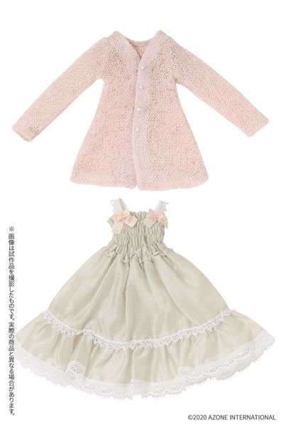 1/6スケール用 PNM 木陰でひと休みワンピースset ピンク×アイボリー (ドール用)