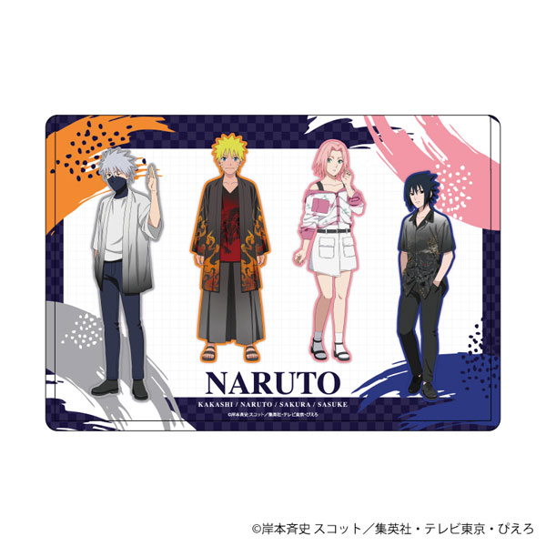 キャラクリアケースNARUTOBORUTO10 ナルトサスケサクラカカシ 和風私服ver 描き下ろしイラスト amiami