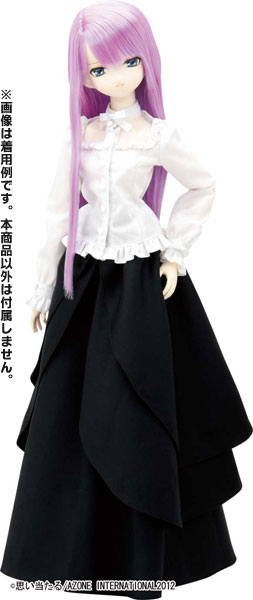 For 50cm Dolls - Black Raven Clothing: Corneille Long Skirt/ Black (Doll Clothing)(Back-order) FIG-DOL-3911_01.jpg